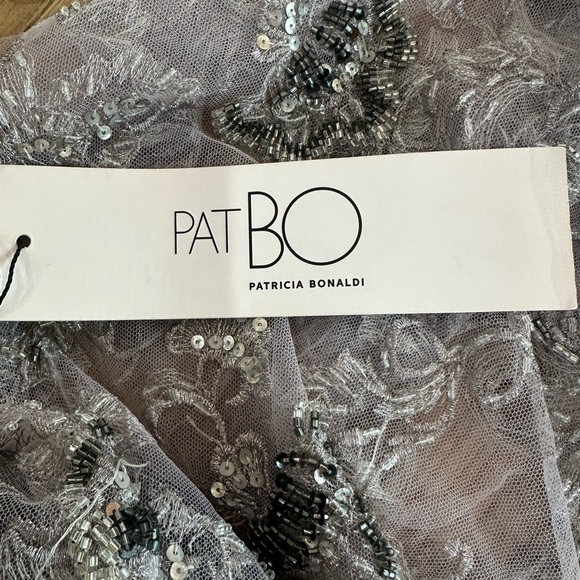 PatBo Embellished Sequin Gown GrayDesigner Sample | Size 6 NWT Statement - Picture 6 of 8